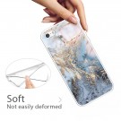 Fashion TPU Deksel med holder iPhone 5S/5/SE (2016) - Blå Marmor thumbnail