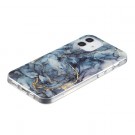 Fashion TPU Deksel for iPhone 12/12 Pro - blå Marmor thumbnail
