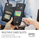 CaseMe Deksel med kortlomme Samsung Galaxy S25 5G svart thumbnail