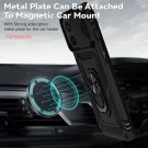 Tech-Flex TPU + PC Deksel med magnetisk Ring Grep iPhone 12 Mini svart thumbnail