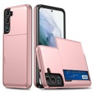 Hybrid TPU + PC Deksel plass til kort Samsung Galaxy S25 5G Roségull thumbnail