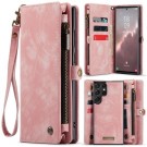 CaseMe 2-i-1 Lommebok deksel Samsung Galaxy S25 Ultra 5G rosa thumbnail