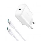 JOYROOM Vegglader & Kabel USB-C hurtiglader 30W - Hvit thumbnail