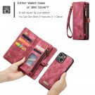 CaseMe 2-i-1 Lommebok deksel iPhone 13 Mini rød thumbnail
