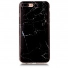 TPU Deksel for iPhone 7 Plus/8 Plus - Marmor svart thumbnail