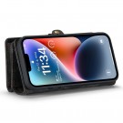 CaseMe 2-i-1 Lommebok deksel iPhone 15 Plus svart thumbnail