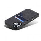 Denior TPU Deksel med PU-lær plass til kort iPhone 17 svart thumbnail