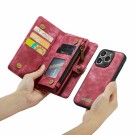 CaseMe 2-i-1 Lommebok deksel iPhone 14 Pro Max rød thumbnail