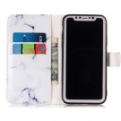 Lommebok deksel for iPhone 12 / 12 Pro hvit marmor thumbnail