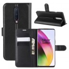 Lommebok deksel for OnePlus 8 svart thumbnail