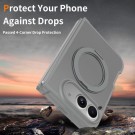 Tech-Flex Deksel Skin Feel magnet og roterende ring iPhone Duo - Grå thumbnail