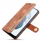 DG.Ming 2-i-1 Lommebok-deksel I Lær Samsung Galaxy S21 FE 5G brun thumbnail
