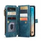 CaseMe retro Multifunksjonell Lommebok deksel iPhone 14 Pro blå thumbnail