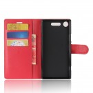 Lommebok deksel for Sony Xperia XZ1 rød thumbnail