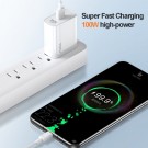 TOTU USB-A Vegglader & USB-C Kabel Hurtiglader 100W - Hvit thumbnail