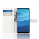 Lommebok deksel for Samsung Galaxy S10 hvit thumbnail