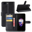 Lommebok deksel for OnePlus 5 svart thumbnail