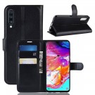 Lommebok deksel for Samsung Galaxy A70 svart thumbnail