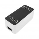 8-Port USB Bordlader med LED-skjerm 40W - Hvit thumbnail