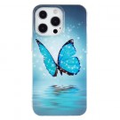 Fashion TPU Deksel for iPhone 13 Pro Max - Blue Butterfly thumbnail