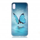 Fashion TPU Deksel iPhone X/XS - Blue Butterfly thumbnail