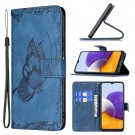 Lommebok deksel til Samsung Galaxy A22 5G - Blå Butterfly thumbnail