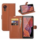 Lommebok deksel for Samsung Galaxy Xcover 5 brun thumbnail