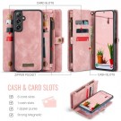 CaseMe 2-i-1 Lommebok deksel Samsung Galaxy S24 FE 5G rosa thumbnail