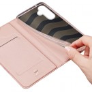 Dux Ducis Skin Pro Series Flip deksel Samsung Galaxy S25 5G Roségull thumbnail