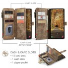 CaseMe multifunksjonell Lommebok deksel Samsung Galaxy S25 Edge 5G brun thumbnail