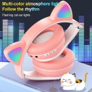Bluetooth Cat Ear Barn Hodetelefoner - Lilla thumbnail