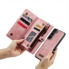 CaseMe 2-i-1 Lommebok deksel Samsung Galaxy S25 5G rosa thumbnail