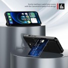 Hybrid TPU + PC Deksel med kortlomme iPhone 14 Pro svart thumbnail