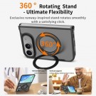 Tech-Flex Deksel Skin Feel magnet og roterende ring iPhone Duo - Svart thumbnail