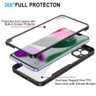 Tech-Flex TPU Deksel 360° beskyttelse for iPhone 14 Plus svart thumbnail