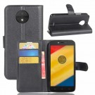 Lommebok deksel for Motorola Moto C Plus svart thumbnail