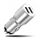 Universal dobbel USB-billader 3.1A - sølv thumbnail