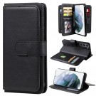Lommebok-deksel plass til 10 stk kort for Samsung Galaxy S22 5G svart thumbnail