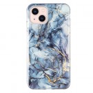 Fashion TPU Deksel iPhone 14/13 - Blå Marmor thumbnail
