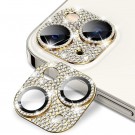 Enkay Hat-Prince glitter Kamerabeskyttelse Aluminium+Herdet Glass iPhone 15 / 15 Plus Gull thumbnail