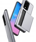 Lux Hybrid TPU + PC Deksel plass til kort Galaxy S20 Ultra 5G sølv thumbnail