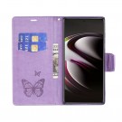 Lommebok deksel til Samsung Galaxy S22 Ultra 5G - Lilla Butterfly thumbnail