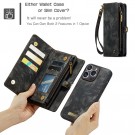 CaseMe 2-i-1 Lommebok deksel iPhone 15 Pro Max svart thumbnail