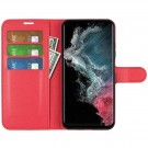 Lommebok deksel for Samsung Galaxy S23 Ultra 5G rød thumbnail