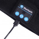 Pannebånd strikket m/bluetooth headset svart thumbnail
