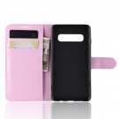 Lommebok deksel for Samsung Galaxy S10 lys rosa thumbnail