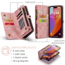 CaseMe 2-i-1 Lommebok deksel iPhone 16 Pro Max rosa thumbnail