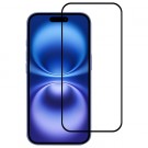 herdet Glass skjermbeskytter heldekkende iPhone 16 svart kant thumbnail