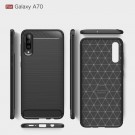 Tech-Flex TPU Deksel Carbon for Galaxy A70 svart thumbnail