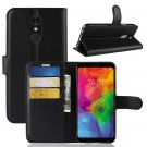 Lommebok deksel for LG Q7/LG Q7 Plus svart thumbnail